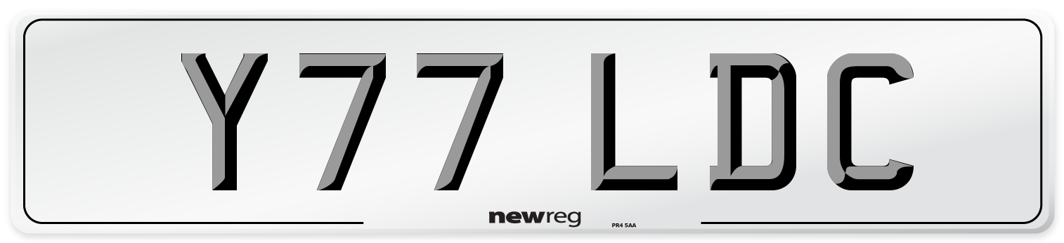 Y77 LDC Number Plate from New Reg